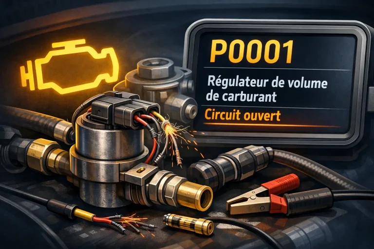 Code défaut P0001 régulateur de volume de carburant circuit ouvert