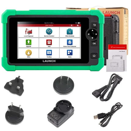 Launch X431 CRP919 EV scanner diagnostic véhicules électriques avec écran 7 pouces et accessoires