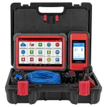 Mallette Launch X431 PRO5 ouverte avec tablette, VCI SmartLink et câbles
