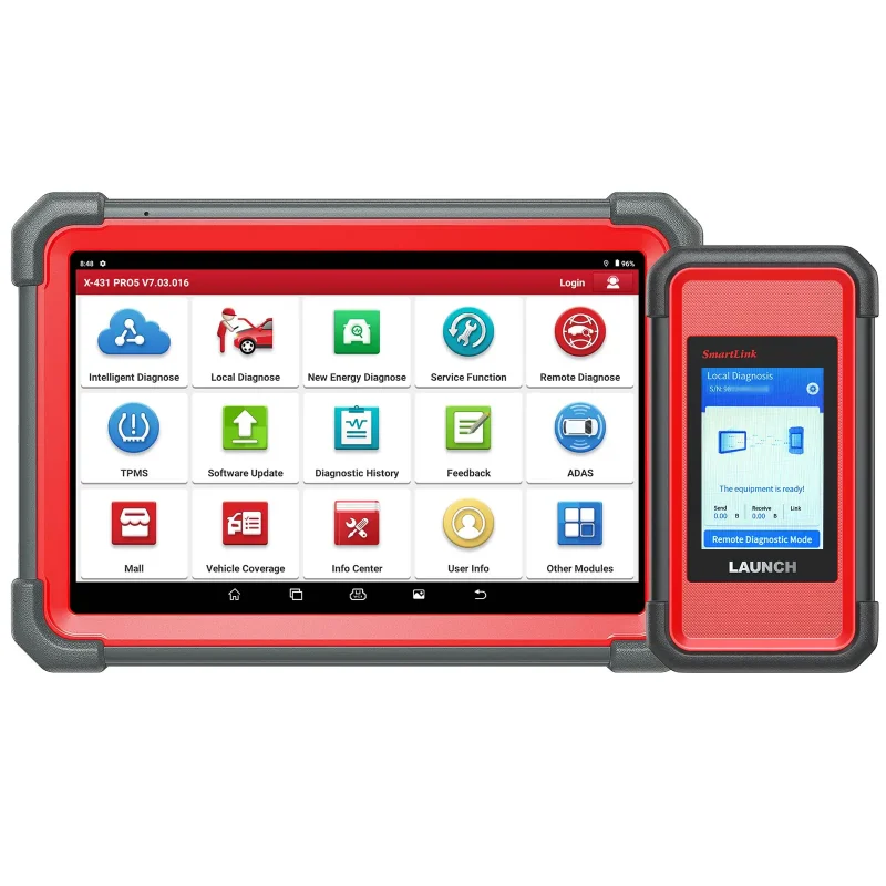 Tablette Launch X431 PRO5 10,1 pouces et interface VCI SmartLink C V2.0