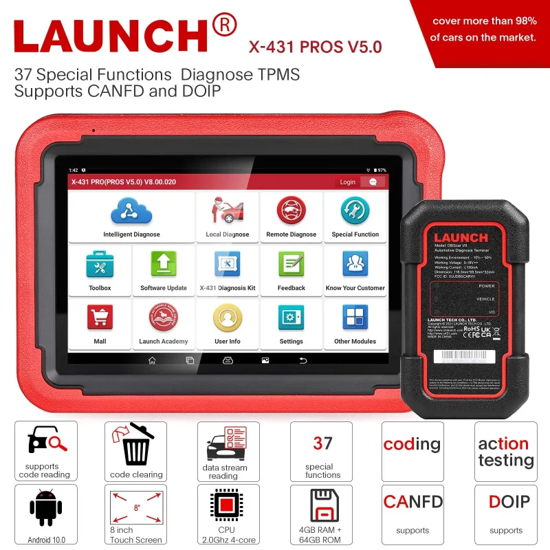 Launch X431 PROS V5.0 - valise de diagnostic auto multimarque tous systemes